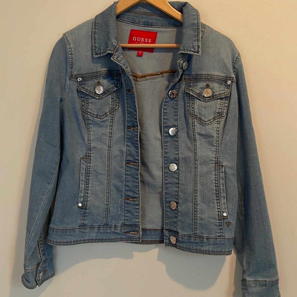 Guess jean jacket size large